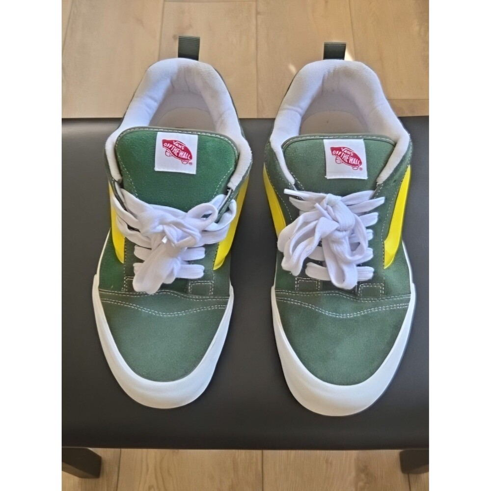 Vans Knu Skool Green Yellow Men LifeStyle Casual Shoes Skate Brazil size 11.5